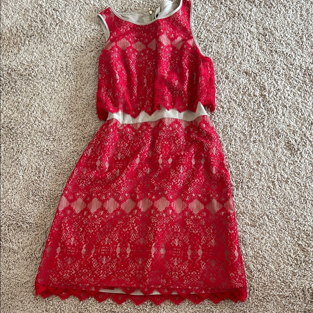 Kensie Red Lace Dress